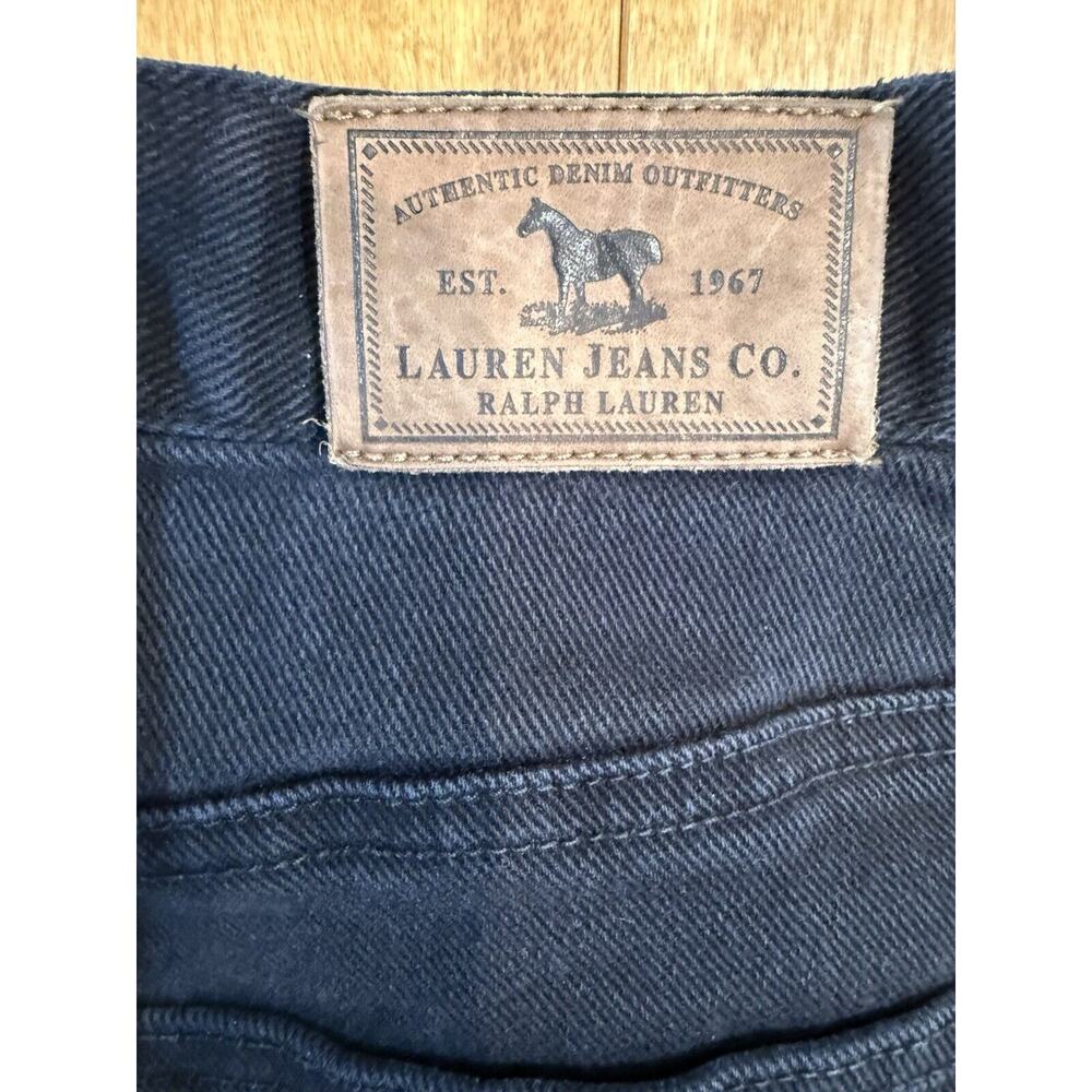 Vintage Lauren Jeans Co. Ralph Lauren Black Denim Womens Size 18W Straight Leg - Picture 3 of 8